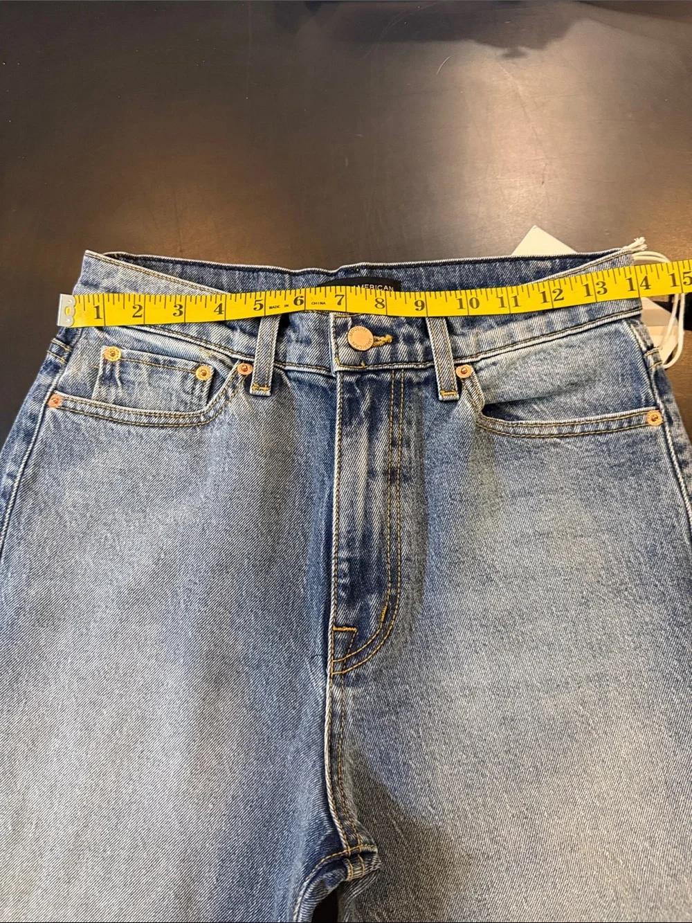 NWT Modern American High Rise Jackson The Dad Relaxed Straight Jean stereo blue - Picture 6 of 8